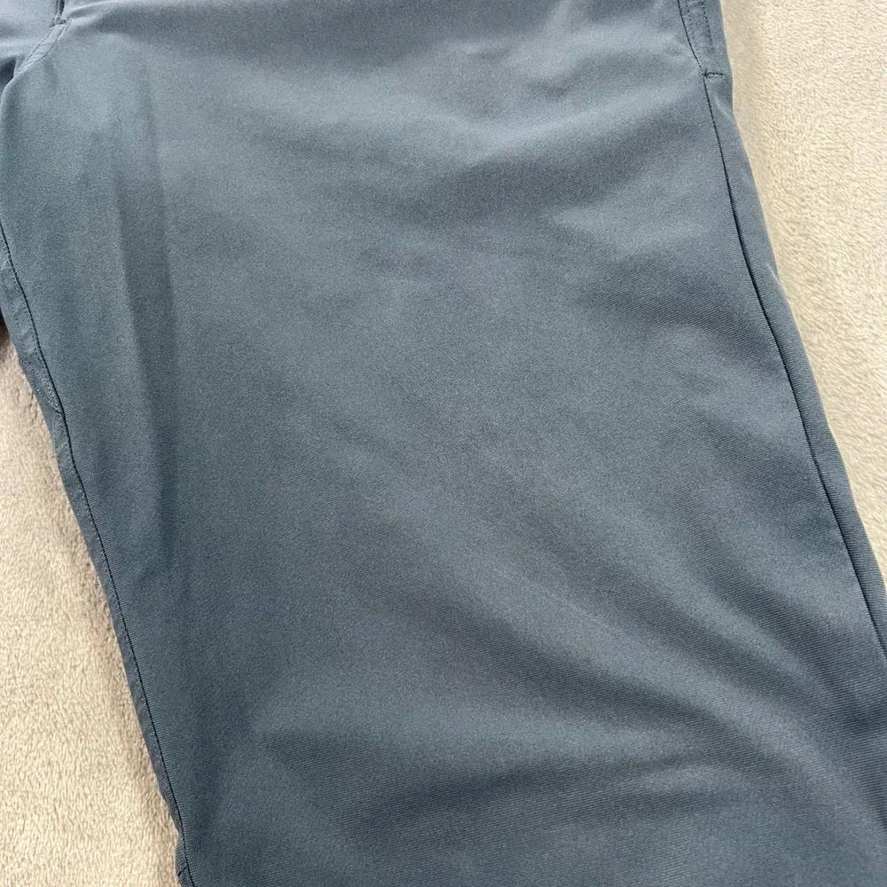 LULULEMON Commission Pant Slim Mens 32‎ Blue Gray Warpstreme Stretch Golf Office